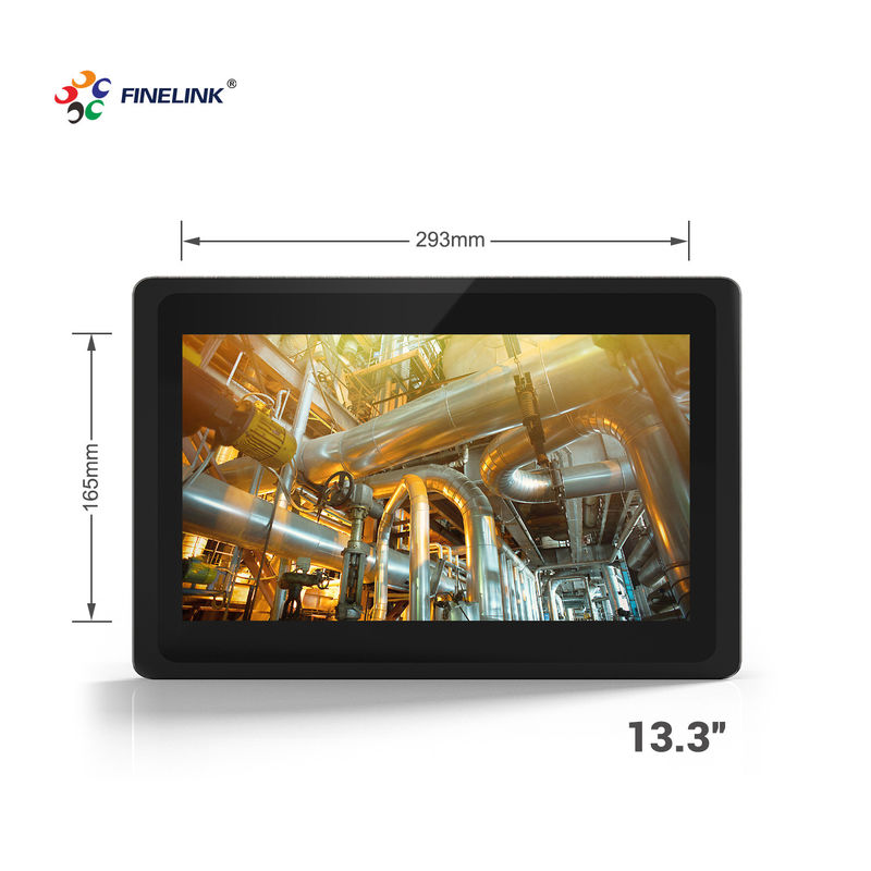 13.3 inch Industrial Panel PC IP65 Industrial All In One PC met metalen frame