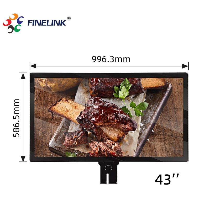 Grote grootte 43 inch CTP touchscreen voor vloerstand LCD commerciële digitale signage schermen