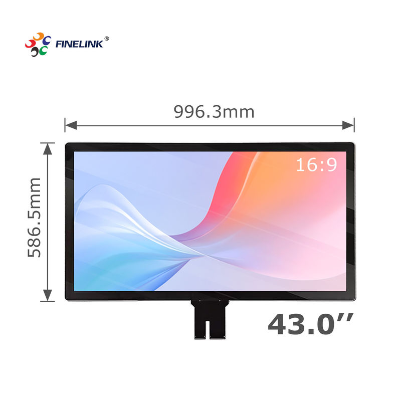 Gebruikersvriendelijk 43 inch I2C/USB/RS232 interface PCAP G G Capacitive Touch Panel voor bedrijven