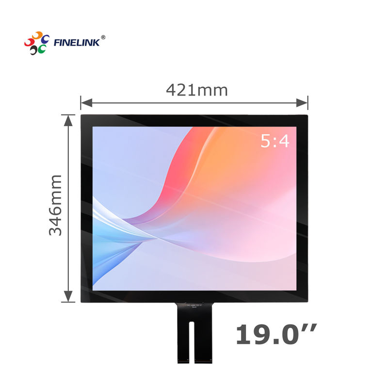 Op maat gemaakte OEM-service 19 inch G G capacitieve LCD-display aanraakscherm voor bankterminal