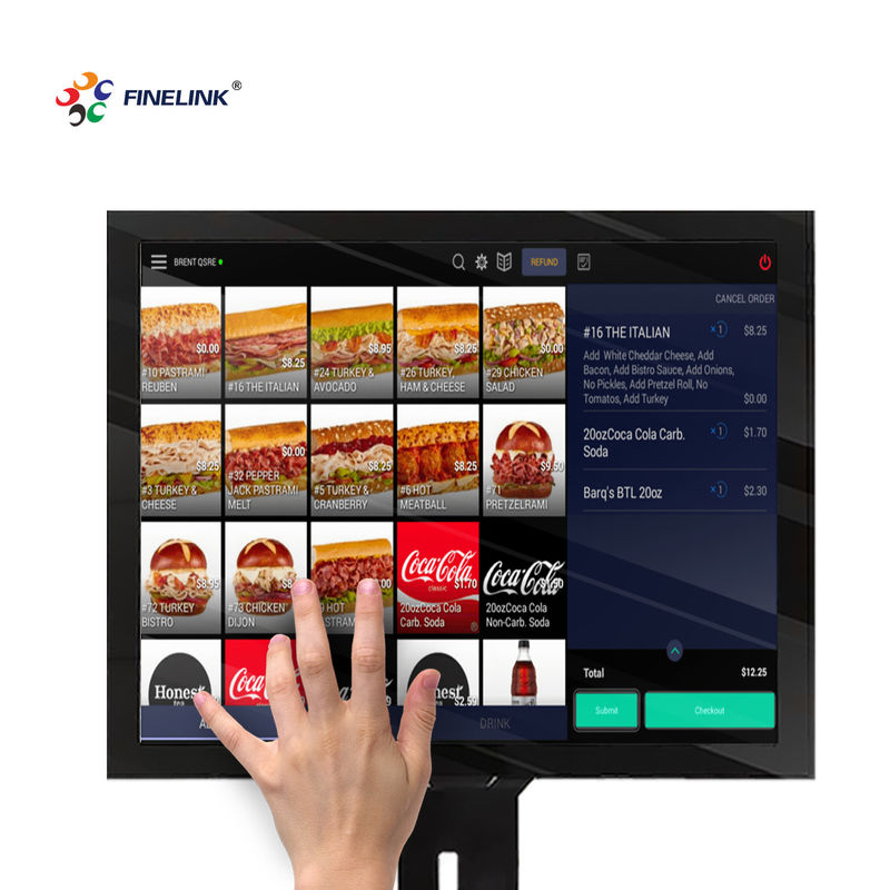 17 inch G G Capacitive PCAP Touch Panel voor USB/I2C/Serial Port Interface van de bankterminal