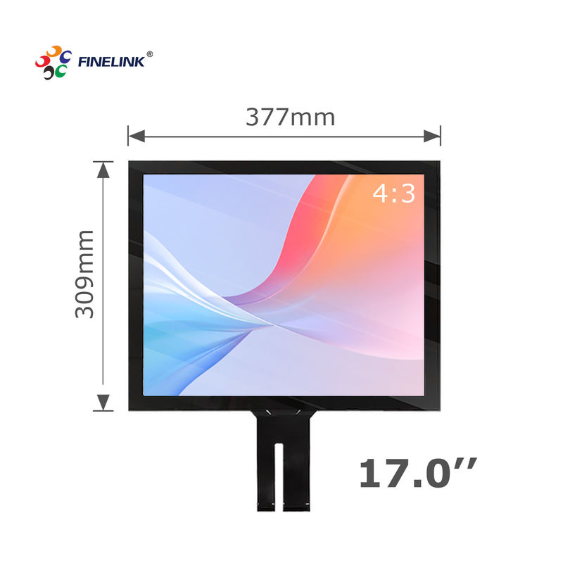17 inch G G Capacitive PCAP Touch Panel voor USB/I2C/Serial Port Interface van de bankterminal