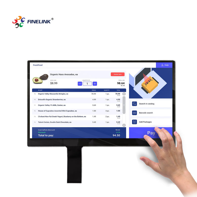 EETI/ILIEK/SIS-aandrijving IC 15,6 inch capacitieve lcd touchscreenpaneel voor framboos pi