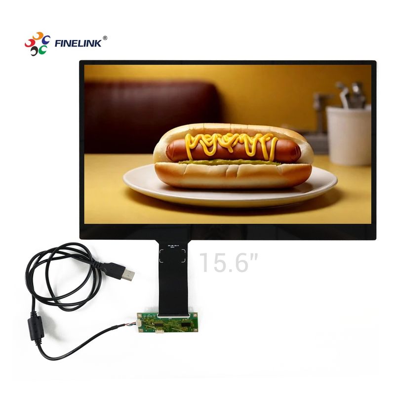 FINELINK OEM/ODM 15,6 inch Customized PCAP Touch Screen met 350 cd/m2 Helderheid