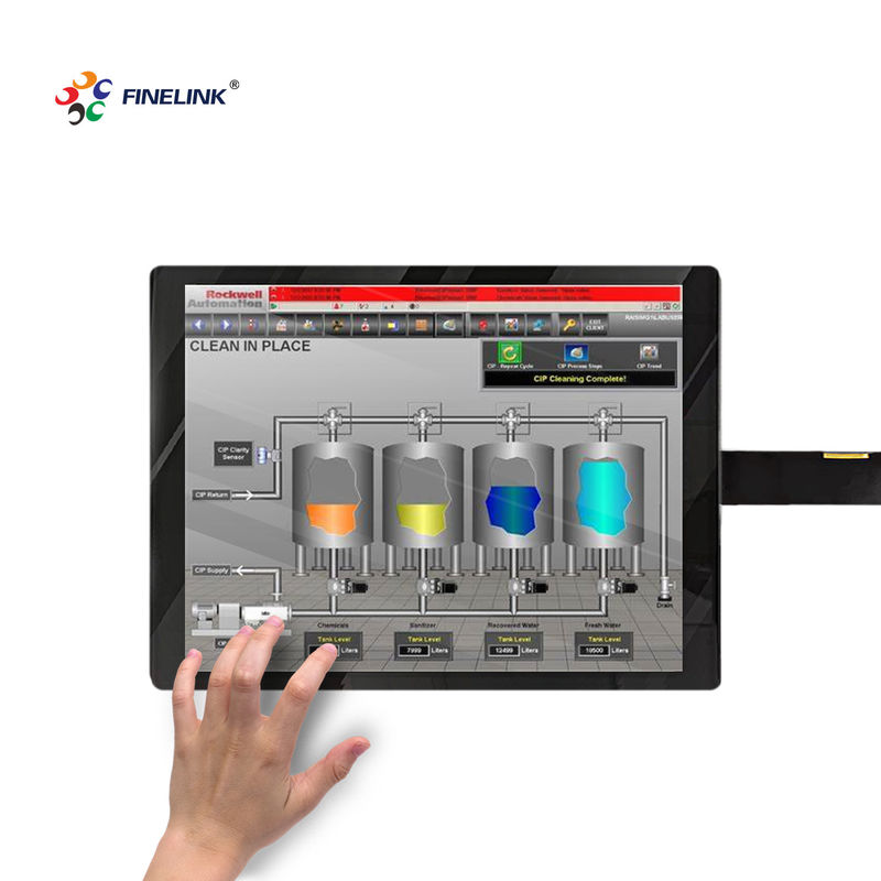 15 inch industriële aangepaste glassensor USB EETI 10 punten stofdicht geprojecteerd capacitief touchscreen paneel overlay