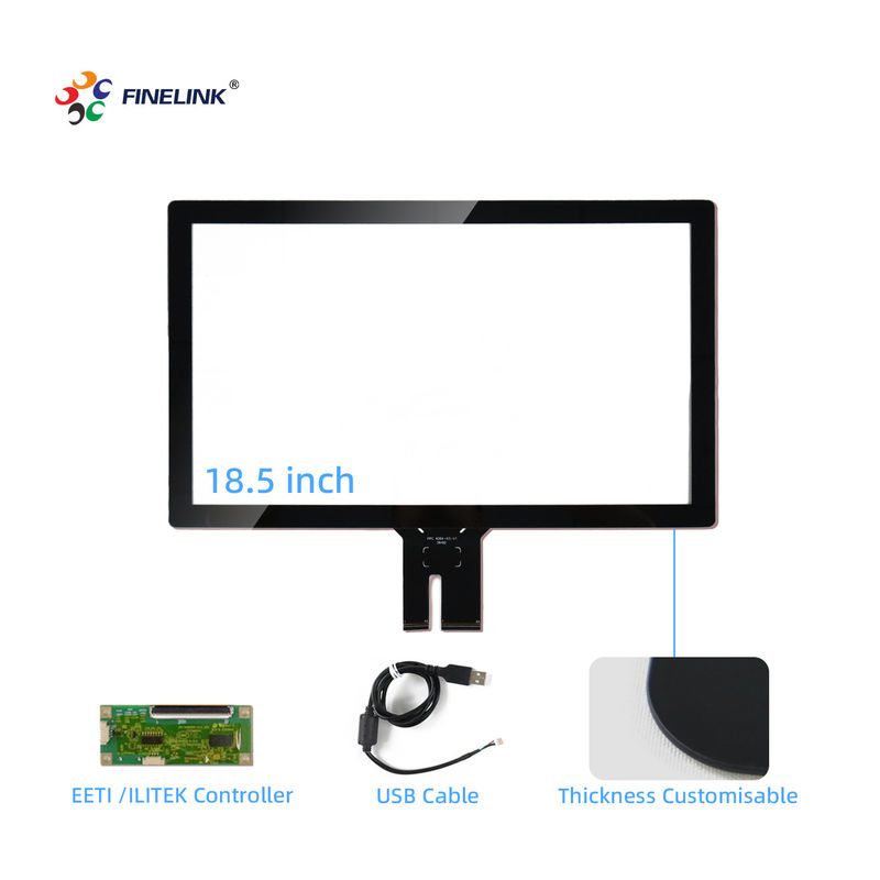 Op maat gemaakt Multi Finger Touch Screen Sensor Display Windows Mac Linux 250x428mm 178° kijkhoek
